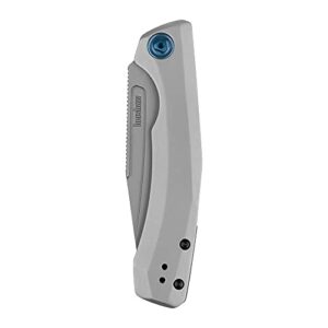 Kershaw Highball XL Clip Point Pocket Knife, 3.3-in. Blade, Manual KVT Ball Bearings Opening, Frame Lock (7020),Gray