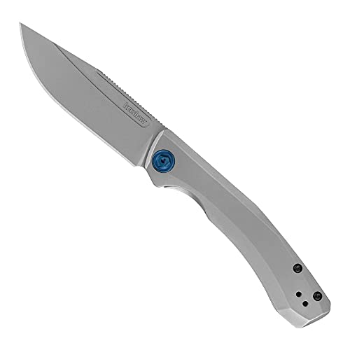 Kershaw Highball XL Clip Point Pocket Knife, 3.3-in. Blade, Manual KVT Ball Bearings Opening, Frame Lock (7020),Gray