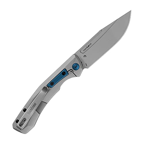 Kershaw Highball XL Clip Point Pocket Knife, 3.3-in. Blade, Manual KVT Ball Bearings Opening, Frame Lock (7020),Gray