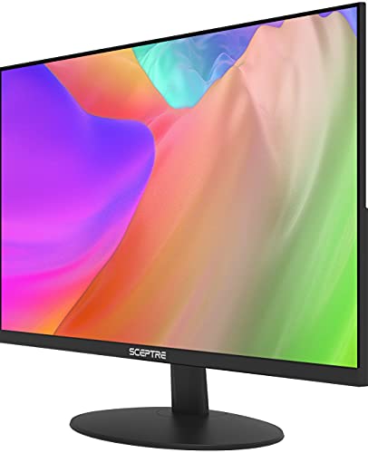 Sceptre IPS 24-Inch Computer LED Monitor 1920x1080 1080p HDMI VGA up to 75Hz 300 Lux Build-in Speakers 2021 Black (E249W-FPT)