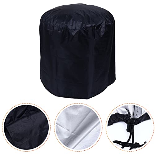 DOITOOL Outdoor Fire Pit Cover Round for Fire Pit 27 Inch, Heavy Duty 600D Polyester Waterproof Anti UV Full Coverage Patio Fire Pit Cover Outdoor Fireplace Cover with Drawstring Closure, 1PCS