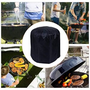 DOITOOL Outdoor Fire Pit Cover Round for Fire Pit 27 Inch, Heavy Duty 600D Polyester Waterproof Anti UV Full Coverage Patio Fire Pit Cover Outdoor Fireplace Cover with Drawstring Closure, 1PCS