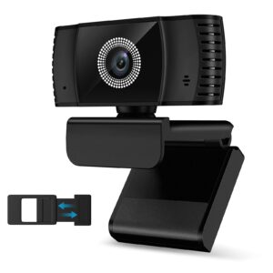 svarog webcam with microphone, autofocus 1080p hd webcam with privacy cover & tripod,usb 2.0 desktop pc web camera,plug and play,60° wide-angle view for gaming conferencing study streaming zoom