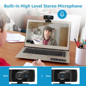 Svarog Webcam with Microphone, Autofocus 1080P HD Webcam with Privacy Cover & Tripod,USB 2.0 Desktop PC Web Camera,Plug and Play,60° Wide-Angle View for Gaming Conferencing Study Streaming Zoom
