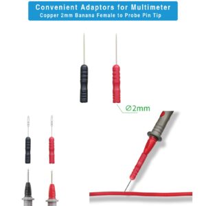 Testeronics 47 in 1 Back Probe Kit with 6 Pockets Roll Up Tool Bag |5 PCS Wire Piercer with Cover| 20 PCS Back Probe Pin | 10 PCS 4mm Banana Plug to Alligator Clip Circuit Test Lead 39.37 inch