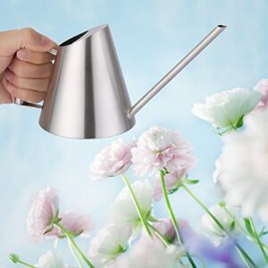 watering can for indoor plants, 400ml small watering can modern style stainless steel long spout watering pot, plant waterer watering can indoor plants flower, for home office gardening bonsai