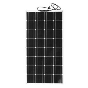ebtools monocrystalline solar panel, outdoor 18v 100w semi flexible solar panel battery power charger for car/boat