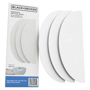 black+decker insect glue trap wall-mounted uv light bug lamp adhesive glue-board replacements (3 pack)