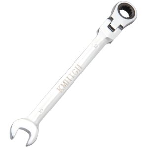 kmhigh 10mm flexible ratchet wrench, chrome vanadium steel gear wrench, reversible spanner wrench, household garage tools.(1-pcs)