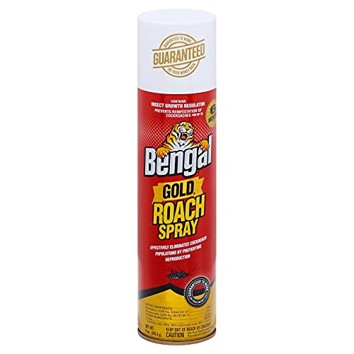 Bengal Gold Roach Spray – Bug Spray for 6 Months Active Cockroach Prevention – No Mess, No Odor Bug Spray – House Insect Killer – Indoor Cockroach Spray, 9oz