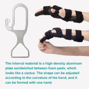 Sylong Stroke Resting Hand Splint Carpal Tunnel Wrist Brace Night Immobilizer, Finger Stabilizer Wrap - for Muscle Atrophy Rehabilitation, Arthritis, Tendonitis, Carpal Tunnel Pain