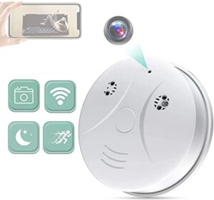 hidden camera smoke detector, hd 1080p wifi spy hidden camera with night vision and motion detection small mini camera for home office security nanny cams no audio