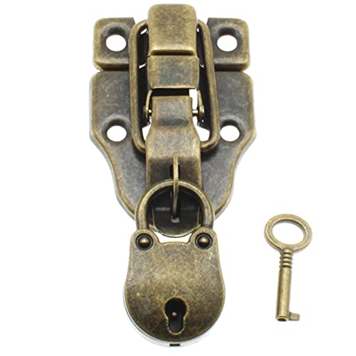 OZXNO 1PCS Vintage Mini Bear Padlock Key Lock Antique Style Small Key Lock(Bronze)