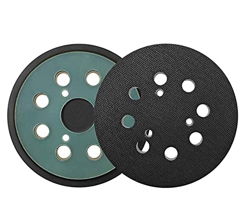 5 Inch 8 Hole Sander Hook and Loop Replacement Sanding pad Compatible with Porter Cable DeWalt Makita - Fits DW421/K, DW423/K & BO5010, BO5030K, BO5031K, BO5041K & 343/343k, 390/390K, 382 Orbit Sander