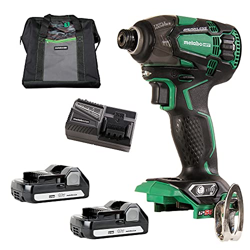 Metabo HPT 18V MultiVolt Cordless Triple Hammer Impact Driver Kit | 1/4" Hex Chuck | WH18DBDL2C