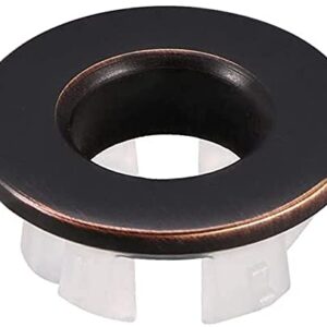 BWE Oil Rubbed Bronze Sink Basin Trim Overflow Cover Brass Insert in Hole Round Caps