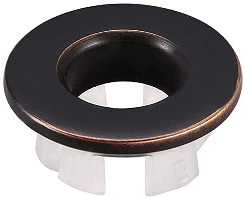 BWE Oil Rubbed Bronze Sink Basin Trim Overflow Cover Brass Insert in Hole Round Caps