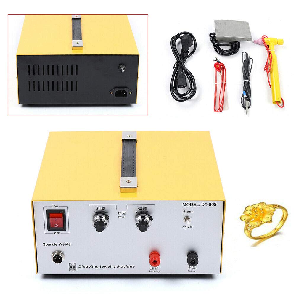 KPfaster Jewelry Spot Welding Machine, 110V 80A Spot Welder with Foot Pedal for Jewelry Gold Silver Platinum