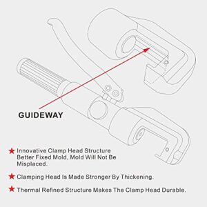 AMZCNC Hydraulic Wire Battery Cable Lug Terminal Crimper Crimping Tool 12 AWG to 00 (2/0) Electrical Terminal Wire Crimping Plier Kit,Marked with AWG