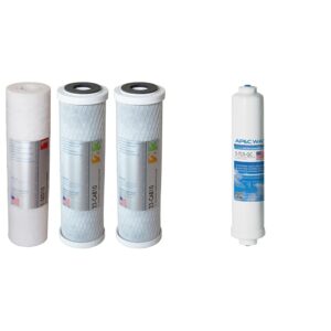 apec water ultimate series replacement filter set for ro systems + apec inline carbon filter