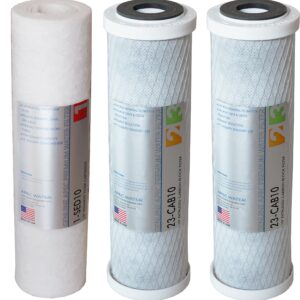 APEC Water ULTIMATE Series Replacement Filter Set for RO Systems + APEC Inline Carbon Filter