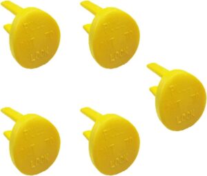 yellow safety switch key compatible with craftsman radial arm jointer band drill sears table saw, sander, band saw, drill press parts- oval (5pcs-pack)