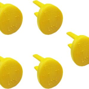 Yellow Safety Switch Key Compatible with Craftsman Radial Arm Jointer Band Drill Sears Table Saw, Sander, Band Saw, Drill Press Parts- Oval (5pcs-pack)