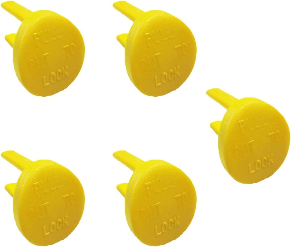 Yellow Safety Switch Key Compatible with Craftsman Radial Arm Jointer Band Drill Sears Table Saw, Sander, Band Saw, Drill Press Parts- Oval (5pcs-pack)