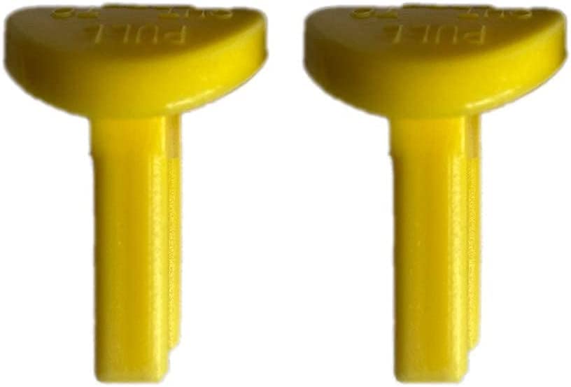 Yellow Safety Switch Key Compatible with Craftsman Radial Arm Jointer Band Drill Sears Table Saw, Sander, Band Saw, Drill Press Parts- Oval (5pcs-pack)