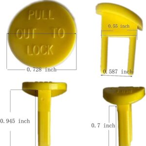 Yellow Safety Switch Key Compatible with Craftsman Radial Arm Jointer Band Drill Sears Table Saw, Sander, Band Saw, Drill Press Parts- Oval (5pcs-pack)