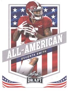 2021 leaf draft #42 devonta smith alabama crimson tide all-american (rc - rookie card) nfl football card nm-mt