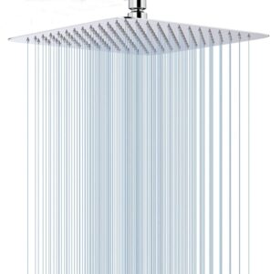 rain shower head,yundoom 12 inch shower head 304 stainless steel large shower head, chrome mirror finishing rainfall shower head,high pressure shower heads,square shower head and water fall showerhead