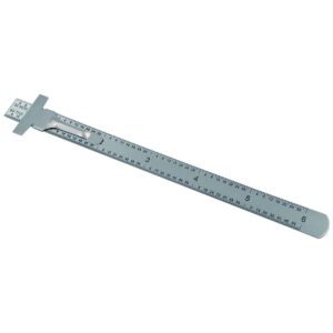 hhip 7006-0003 6 x 15/32" stainless steel ruler (32nds, 64ths, mm & 0.5mm)