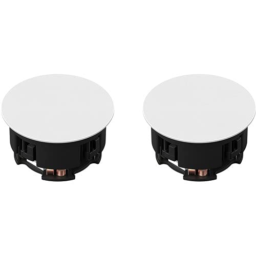 Sonance MAG8R - 8" 2-Way in-Ceiling Speakers (Pair) - White Paintable