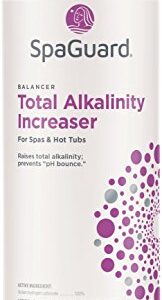 SpaGuard Chemical Balancer Maintenance Kit with Test Strips - Contains Spa Alkalinity Increaser, Calcium Increaser, pH Increaser, pH Decreaser, Scum Absorber, Test Strips & Hot Tub Care Log Book