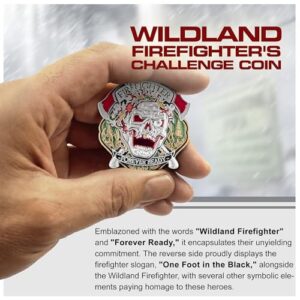 Armor Coin & Emblem: Wildland Firefighter Challenge Coin | Honoring Bravery | A Thoughtful Firefighter Gift and Lasting Tribute | Firegfighter Pride Coin