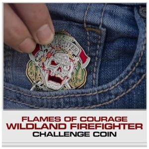 Armor Coin & Emblem: Wildland Firefighter Challenge Coin | Honoring Bravery | A Thoughtful Firefighter Gift and Lasting Tribute | Firegfighter Pride Coin