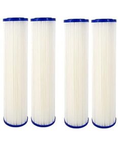 cfs – 2 pack pleated polyester sediment water filters compatible with w50pe, wfpfc3002, spc-25-1050, fm-50-975 models – whole house replacement water filter cartridge – 20 micron