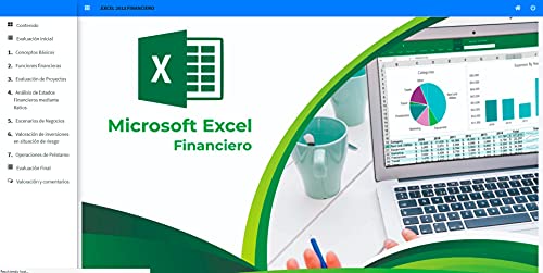 Curso Excel Financiero Online | Aprende a organizar y analizar datos financieros en Excel | Incluye Acceso al Curso Autoestudio+Practica Interactiva+Videos+Libro+Ejercicios Tipo+Certificado