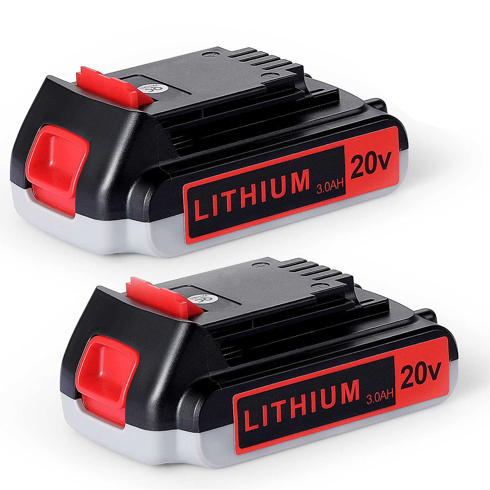 orstaimer 2Packs 3.0Ah 20v Compatible with Black and Decker 20V Lithium Battery LB20 LBX20 LBXR2020-OPE LBXR20B-2 LB2X4020 LST220 Battery