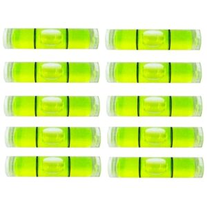 9.5X40mm Cylindrical Plastic Bubble Level Vial Small Bubble Level Wall Mount Mini Level (10Pcs )