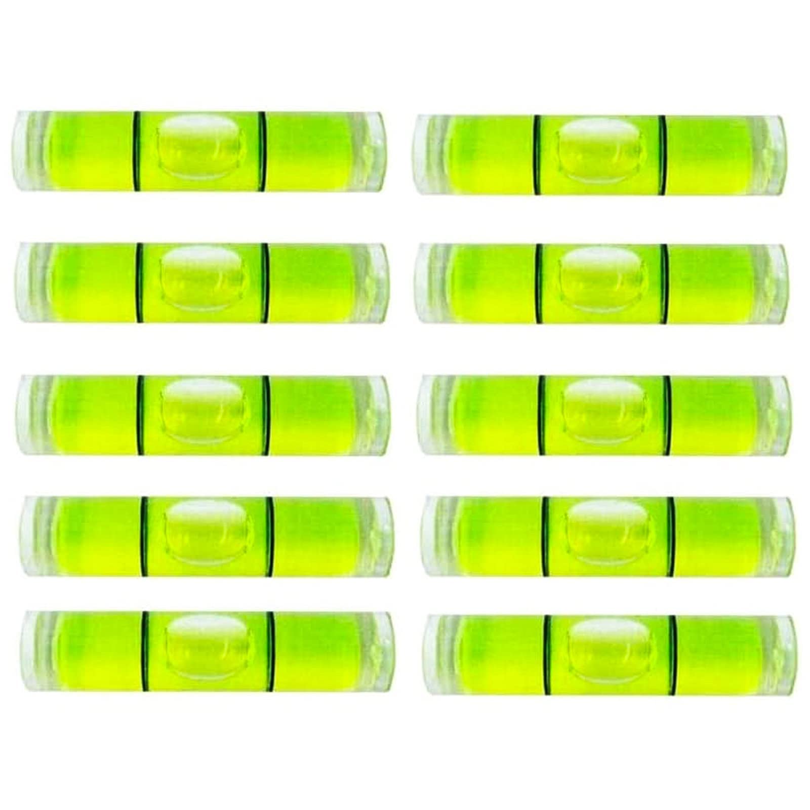 9.5X40mm Cylindrical Plastic Bubble Level Vial Small Bubble Level Wall Mount Mini Level (10Pcs )