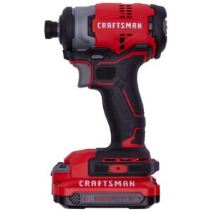 CRAFTSMAN V20 Max Impact Driver, Cordless, Variable Speed Trigger 2,800-3,500 RPM (CMCF810C2)