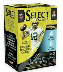 2020 panini select football 6-pack blaster box (tri-color prizms) nfl trading cards