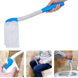 Foldable Long Reach Comfort Wiper - Bottom Wiping Aid - Butt Wiper Self Wipe Assist Toilet Aids Wand - Ideal Daily Living Bathroom Aid for Limited Mobility