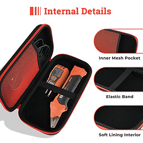 ProCase Carrying Case for Klein Tools ET310 AC Circuit Breaker Finder & RT250 GFCI Receptacle Tester, Electrical Tools Circuit Tracer Storage Bag for Accessories (𝐂𝐀𝐒𝐄 𝐎𝐍𝐋𝐘)