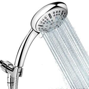 rvien shower high pressure 9 functions shower head with handheld,a high-flow shower head for low water pressure situations with hose adjustable bracket rubber washers