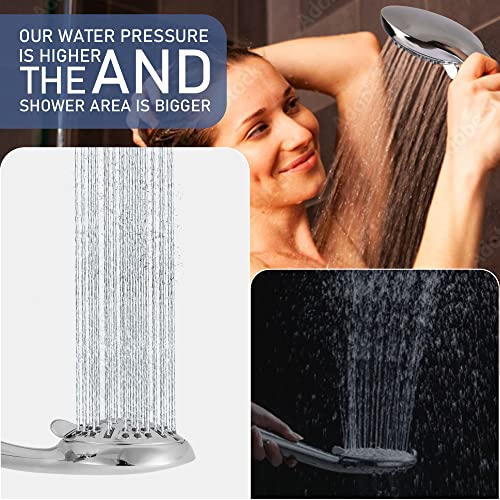 RVIEN SHOWER High Pressure 9 Functions Shower Head with Handheld,A High-Flow Shower Head for Low Water Pressure Situations with Hose Adjustable Bracket Rubber Washers