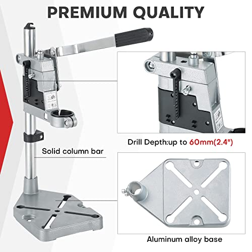 MAOPINER Universal Electric Drill Press Stand Tool Drill Stand Bench Clamp Drill Press Stand for Hand Drill Workstation Repair Tool Clamp