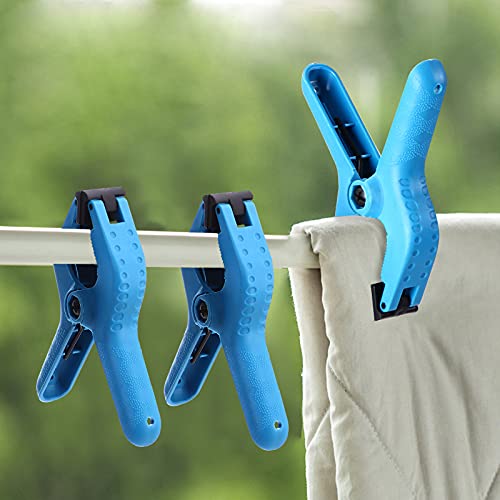 FASTORS 4.5 Inch Spring Clamps for Woodworking,12-PACK Backdrop Clips,Clamps for Pool Cover, Crafts,Photography Studio and Muslin Backdrop, Clamps Heavy Duty（BLUE）